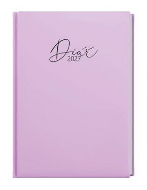 Diář denní - David - Pastel - A5 - fialová 2027, 14,3cm x 20,5cm, BDD9P-40-27
