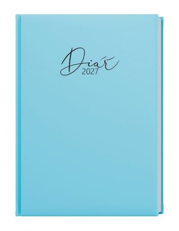 Diář denní - David - Pastel - A5 - modrá 2027, 14,3cm x 20,5cm, BDD9P-11-27