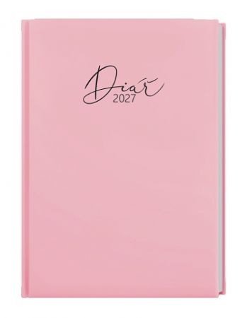 Diář denní - David - Pastel - A5 - růžová 2027, 14,3cm x 20,5cm, BDD9P-51-27