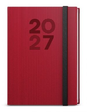 Diář denní - David - Vigo - A5 - červená 2027, 14,3cm x 20,5cm, BDD23-6-27