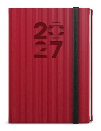 Diář denní - David - Vigo - A5 - červená 2027, 14,3cm x 20,5cm, BDD23-6-27