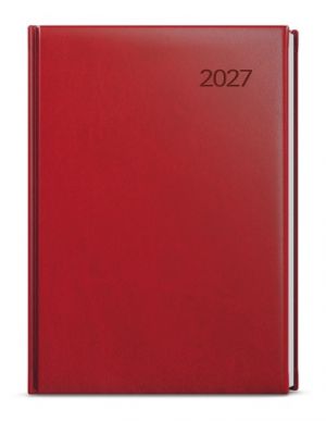 Diář denní - David - Vivella - A5 - bordó 2027, 14,3cm x 20,5cm, BDD6-3-27