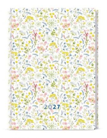 Diář denní - Goliáš - Lamino - A4 - Květinky  2027, 20cm x 28cm, BDG9-2-27