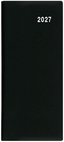 Diář měsíční  - Božka - PVC - černá 2027, 7,9cm x 17,9cm, BMB1-2-27