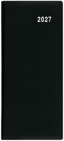 Diář měsíční  - Božka - PVC - černá 2027, 7,9cm x 17,9cm, BMB1-2-27