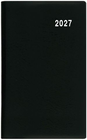 Diář měsíční  - Diana - PVC - černá 2027, 9cm x 17cm, BMD1-2-27