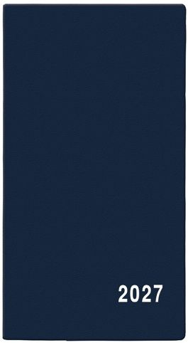 Diář měsíční  - Františka - PVC - modrá 2027, 9cm x 17cm, BMF1-1-27