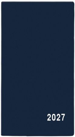 Diář měsíční  - Františka - PVC - modrá 2027, 9cm x 17cm, BMF1-1-27