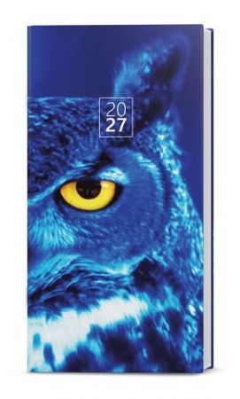 Diář měsíční  - Halina - lamino - Sova 2027, 11cm x 21cm, BMH9-1-27