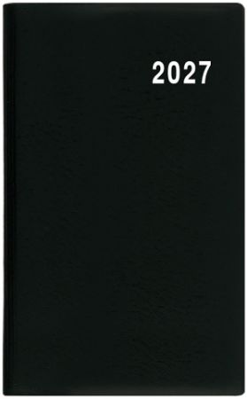 Diář měsíční  - Marika - PVC - černá 2027, 9cm x 15cm, BMM1-2-27