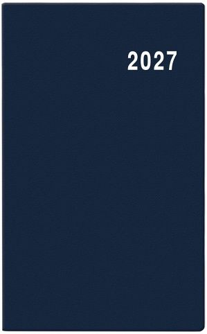 Diář měsíční  - Marika - PVC - modrá 2027, 9cm x 15cm, BMM1-1-27