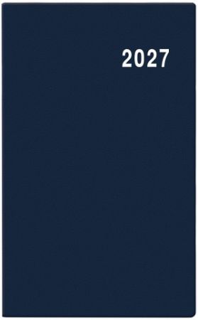 Diář měsíční  - Marika - PVC - modrá 2027, 9cm x 15cm, BMM1-1-27