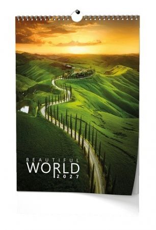 Kalendář nástěnný - Beautiful world - A3 2027, 32cm x 45cm, BNF6-27