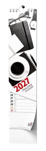 Kalendář nástěnný - Kravata -  Pracovní 2027, 11cm x 46cm, BNB2-27