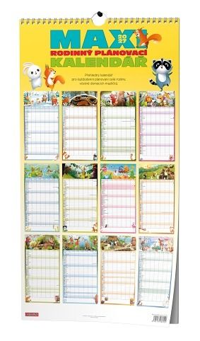 Kalendář nástěnný - Maxi rodinný kalendář 2027, 33cm x 64cm, BNC10-27