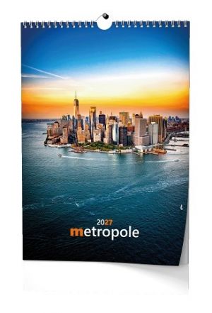 Kalendář nástěnný - Metropole - A3 2027, 32cm x 45cm, BNE4-27