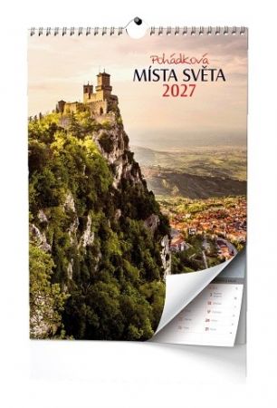 Kalendář nástěnný - Pohádková místa světa  - A3 2027, 32cm x 45cm, BNF5-27