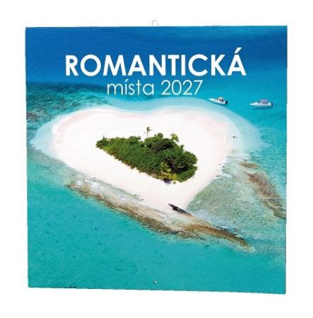Kalendář nástěnný - Romantická místa                   2027, 28,5cm x 28,5cm, BNL6-27