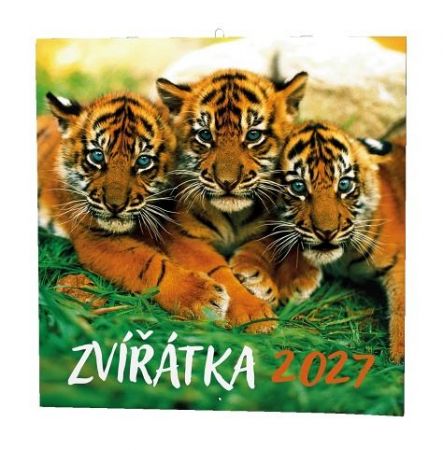 Kalendář nástěnný - Zvířátka 2027, 28,5cm x 28,5cm, BNL9-27