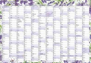 Kalendář nástěnný roční (600x420 mm) - Levandule 2027, 60cm x 42cm, BKA1-27