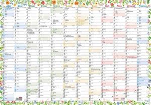 Kalendář nástěnný roční B1 - květiny 2027, 96,4cm x 67cm, BKA6-27