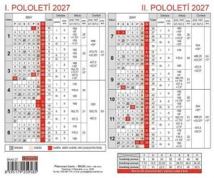 Plánovací karta 2027, 18cm x 15cm, BKA0-27