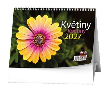 Kalendář stolní - Květiny 2027, 21cm x 15cm, BSF7-27