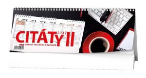 Kalendář stolní - Pracovní kalendář CITÁTY II 2027, 28,5cm x 10,4cm, BSB2-27