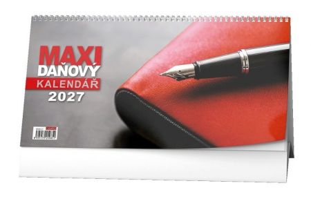 Kalendář stolní - Pracovní kalendář daňový MAXI 2027, 32cm x 16cm, BSB8-27
