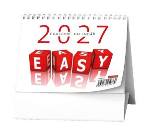 Kalendář stolní - Pracovní kalendář EASY  2027, 14,8cm x 10,5cm, BSA5-27