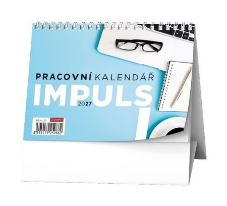 Kalendář stolní - Pracovní kalendář IMPULS I 2027, 14,8cm x 10,5cm, BSM1-27