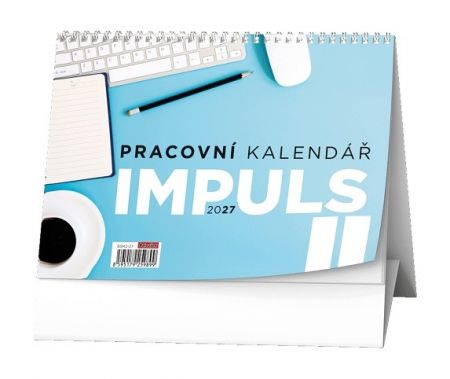 Kalendář stolní - Pracovní kalendář IMPULS II 2027, 21cm x 15cm, BSM2-27