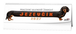 Kalendář stolní - Pracovní kalendář žánrový - Jezevčík 2027, 36cm x 10,4cm, BSB4-27
