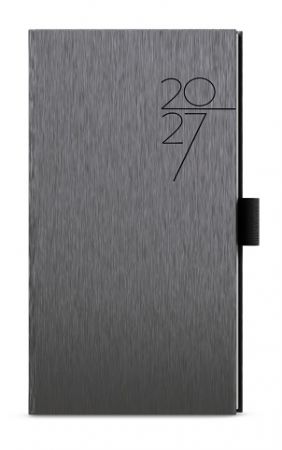 Diář týdenní - Jakub - ForMen - kapesní - Grey 2027, 7,5cm x 15cm, BTJ30-31-27