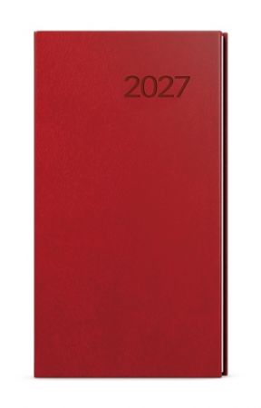 Diář týdenní - Jakub - Vivella - kapesní - bordó 2027, 7,5cm x 15cm, BTJ6-3-27