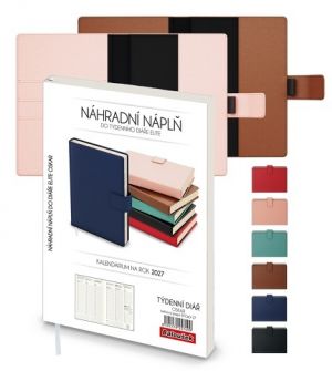Diář týdenní - Oskar - A5 - náhradní náplň 2027, 14,3cm x 20,5cm, BTOk0-27