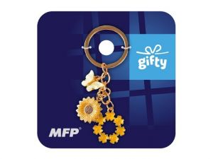 Gifty - Klíčenka Charm - žlutý motýl
