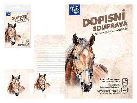 Dopisní papír barevný LUX 5+10 (Kůň)