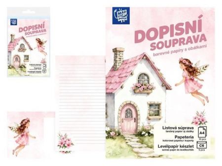 Dopisní papír barevný LUX 5+10 (Víla)