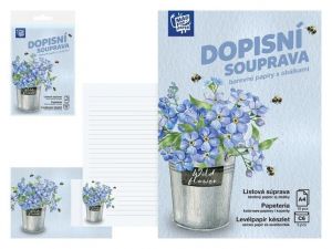 Dopisní papír barevný LUX 5+10 (Květy)