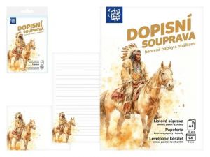 Dopisní papír barevný LUX 5+10 (Indián)