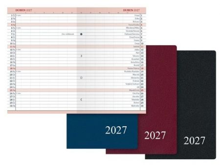 Diář měsíční 2027 M104/PVC, 7,5cm x 12cm x 0,3cm, 7781528