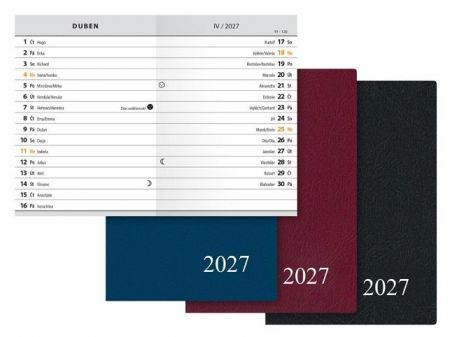Diář měsíční 2027 M102/PVC, 7cm x 10cm x 0,3cm, 7781526