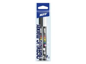 Akrylový popisovač MFP 1mm set 2ks (černý+bílý)