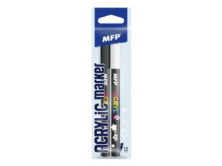 Akrylový popisovač MFP 1mm set 2ks (černý+bílý)