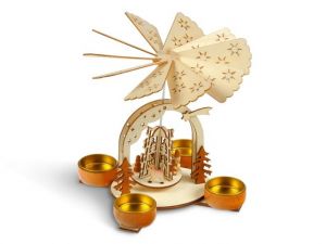 Svícen točící dřevěný 16x15x17,5cm OBBD-21611CP