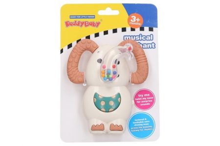 Chrastítko slon s efekty 12 cm