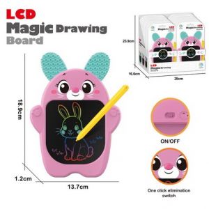 Kreslící LCD tabulka zajíček 18,9x13,7 cm