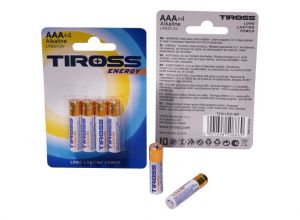 Baterie AAA (LR03, 1.5V) alkalické balení 4 ks