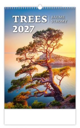 Kalendář nástěnný Trees/Bäume/Stromy 2027, 31,5cm x 45cm, N125-27